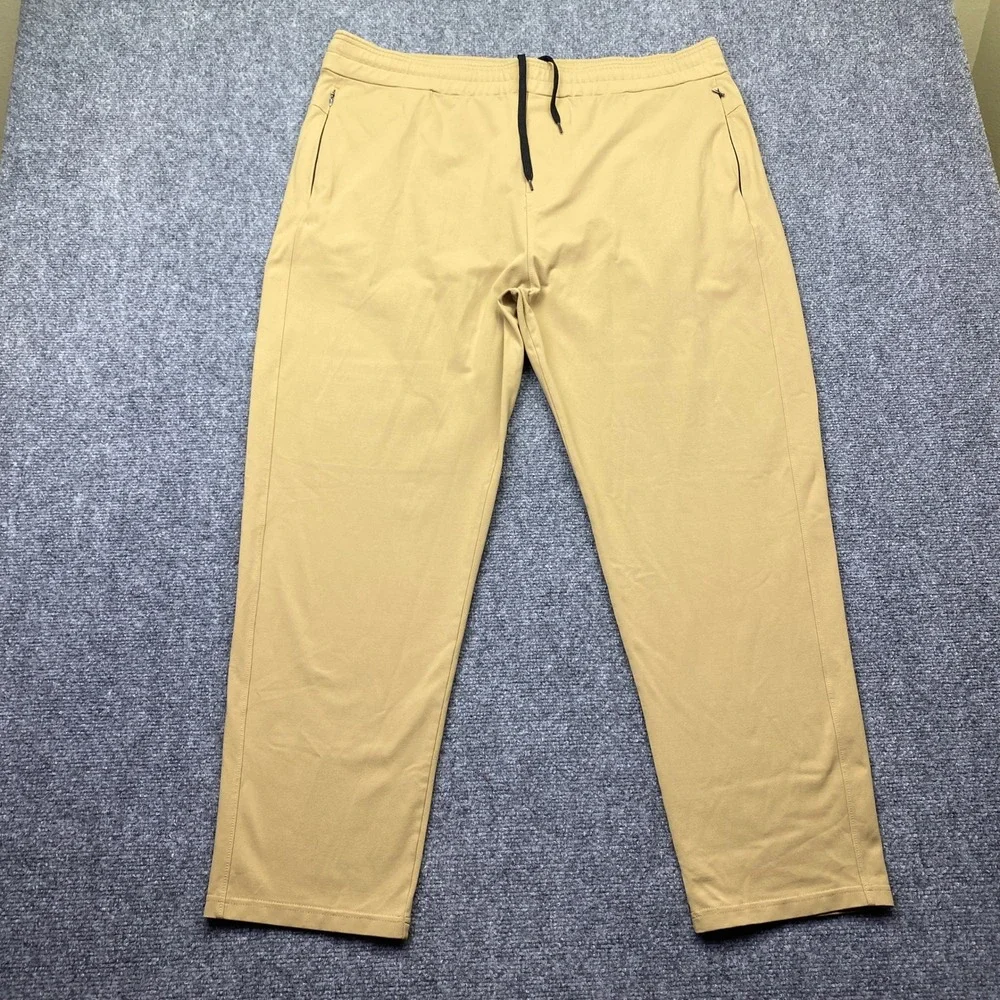 Public Rec All Day Every Day‎ Pant Mens Sz 42 Tan Khaki Stretch Tapered Grunge